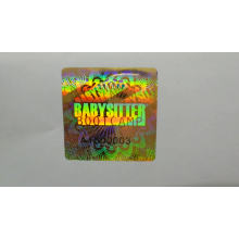 Customized one-off tamper evident hologram sticker/label/tape of plastic/polyester/PET/PVC/vinyl/fiber/paper material